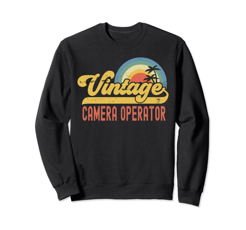 Camera Operator Sunset Profession Job Sweatshirt - Trendy Graphic Unisex - T-Shirt, Sweatshirt, Hoodie