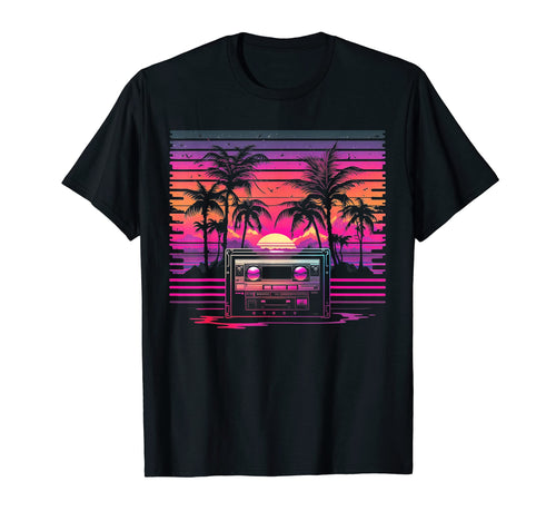 Cassette Tape Music Vaporwave T-Shirt - Casual Everyday Wear for Adults - T-Shirt, Sweatshirt, Hoodie