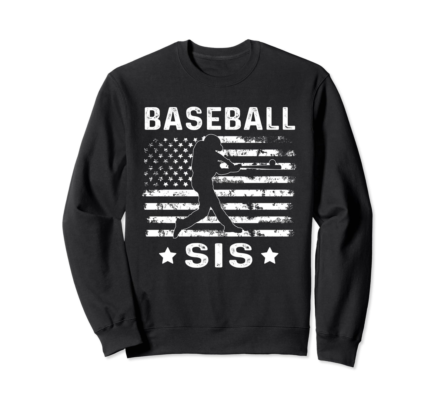 Baseball Sis Aunt Usa Flag 4Th Sweatshirt - Streetwear Style for Adults - T-Shirt, Sweatshirt, Hoodie