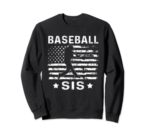 Baseball Sis Aunt Usa Flag 4Th Sweatshirt - Streetwear Style for Adults - T-Shirt, Sweatshirt, Hoodie
