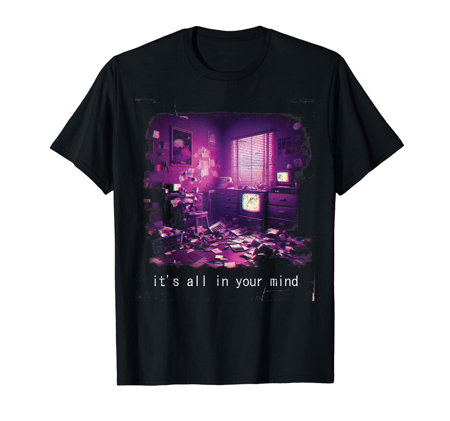 Its All Your Mind Vaporwave T-Shirt - Fun Novelty Design for Adults - T-Shirt, Sweatshirt, Hoodie