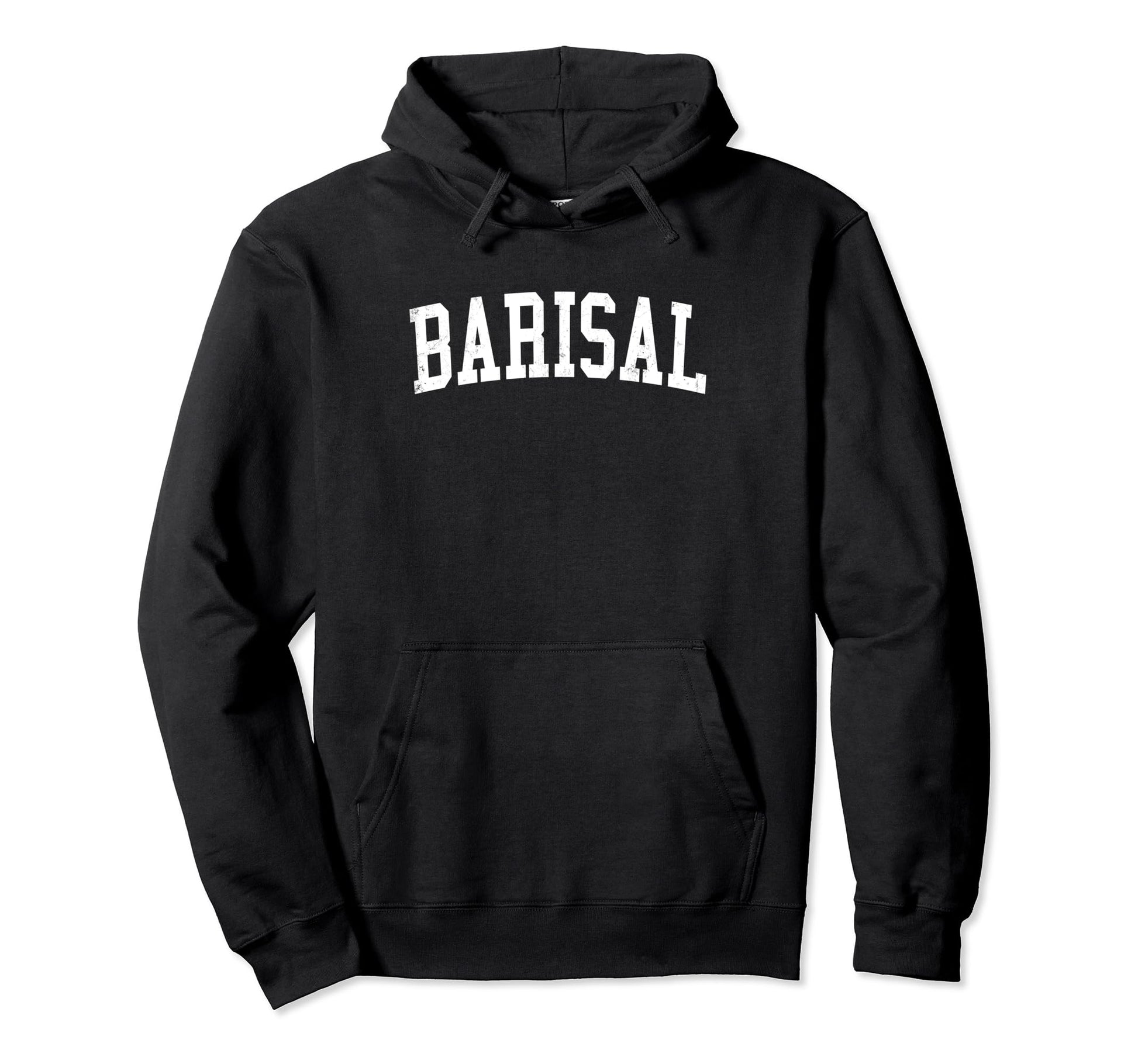 Barisal Bangladesh Distressed White Hoodie - Minimalist Print Men Women - T-Shirt, Sweatshirt, Hoodie