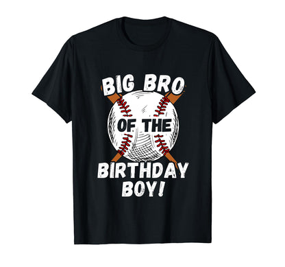 Brother Birthday Baseball Theme Matching T-Shirt - Minimalist Print Unisex - T-Shirt, Sweatshirt, Hoodie