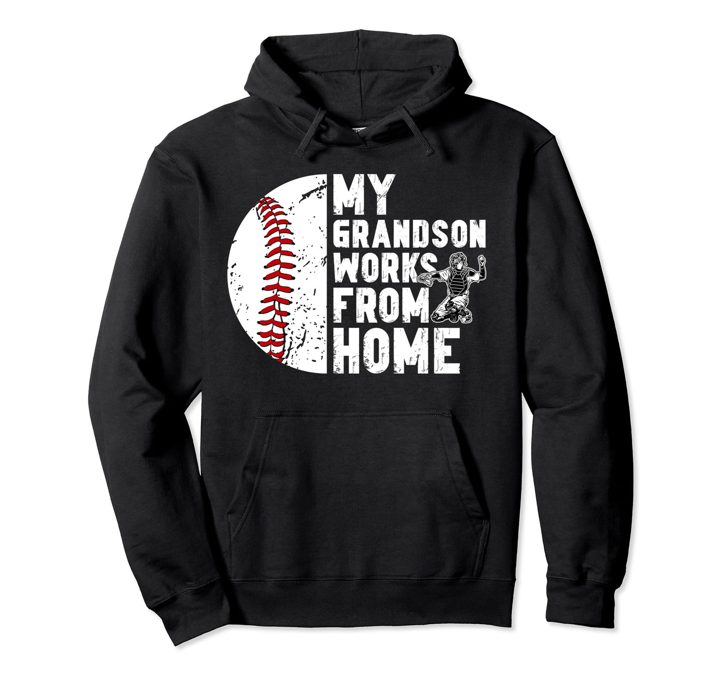 My Grandson Baseball Catcher Nana Hoodie - Novelty Apparel for Adults - T-Shirt, Sweatshirt, Hoodie