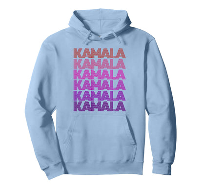 Kamala First Name Personalized Groovy Hoodie - Minimalist Print for Adults - T-Shirt, Sweatshirt, Hoodie