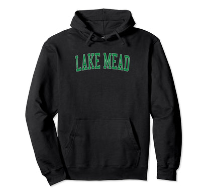 Lake Mead Distressed Green Varsity Hoodie - Casual Everyday Wear Unisex - T-Shirt, Sweatshirt, Hoodie