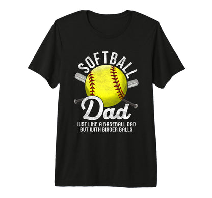 Mens Softball Dad Like Baseball But T-Shirt - Trendy Graphic for Adults - T-Shirt, Sweatshirt, Hoodie