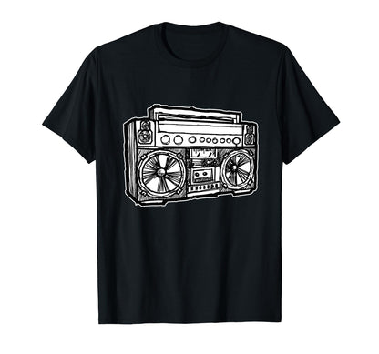 Ghetto Blaster 80S 90S Old Hip Hip Rap T-Shirt - Novelty Apparel Unisex - T-Shirt, Sweatshirt, Hoodie