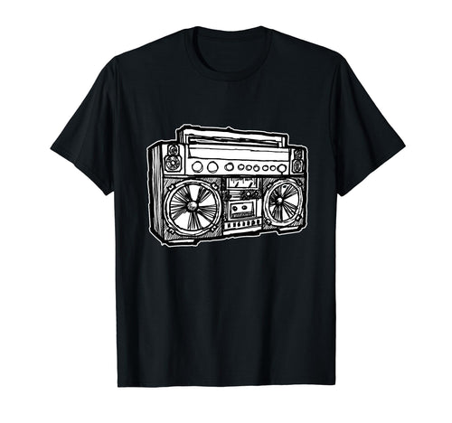 Ghetto Blaster 80S 90S Old Hip Hip Rap T-Shirt - Novelty Apparel Unisex - T-Shirt, Sweatshirt, Hoodie