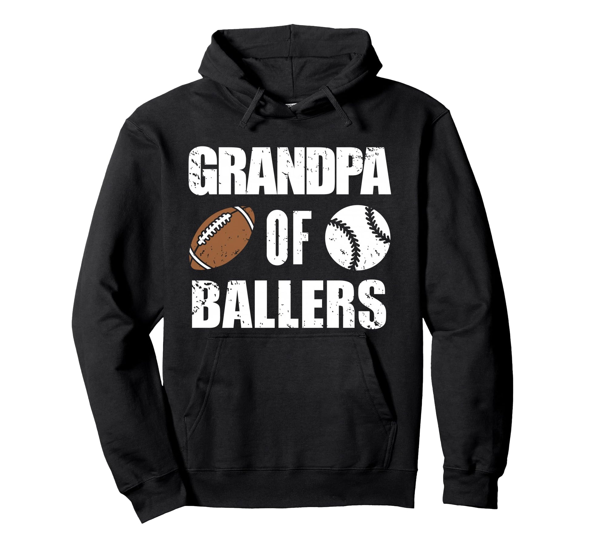 Grandpa Ballers Funny Football Hoodie - Aesthetic Graphic for Adults - T-Shirt, Sweatshirt, Hoodie