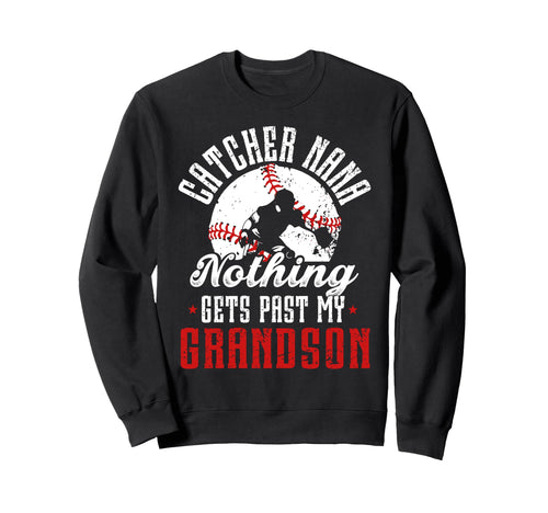 Baseball Catcher Nana Proud Nana Sweatshirt - Graphic Print Men Women - T-Shirt, Sweatshirt, Hoodie