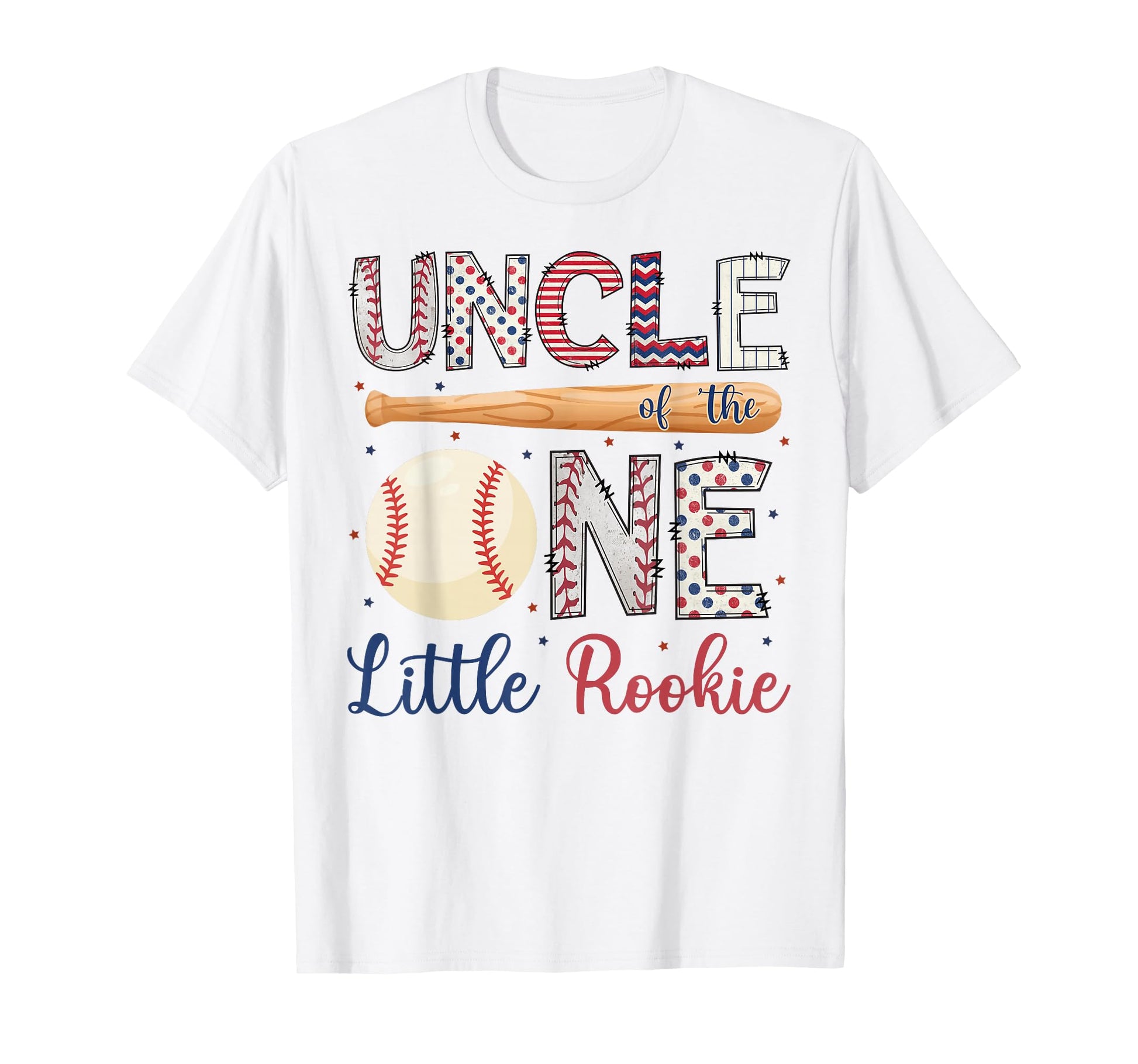 Uncle One Little Rookie Baseball T-Shirt - Aesthetic Graphic for Adults - T-Shirt, Sweatshirt, Hoodie