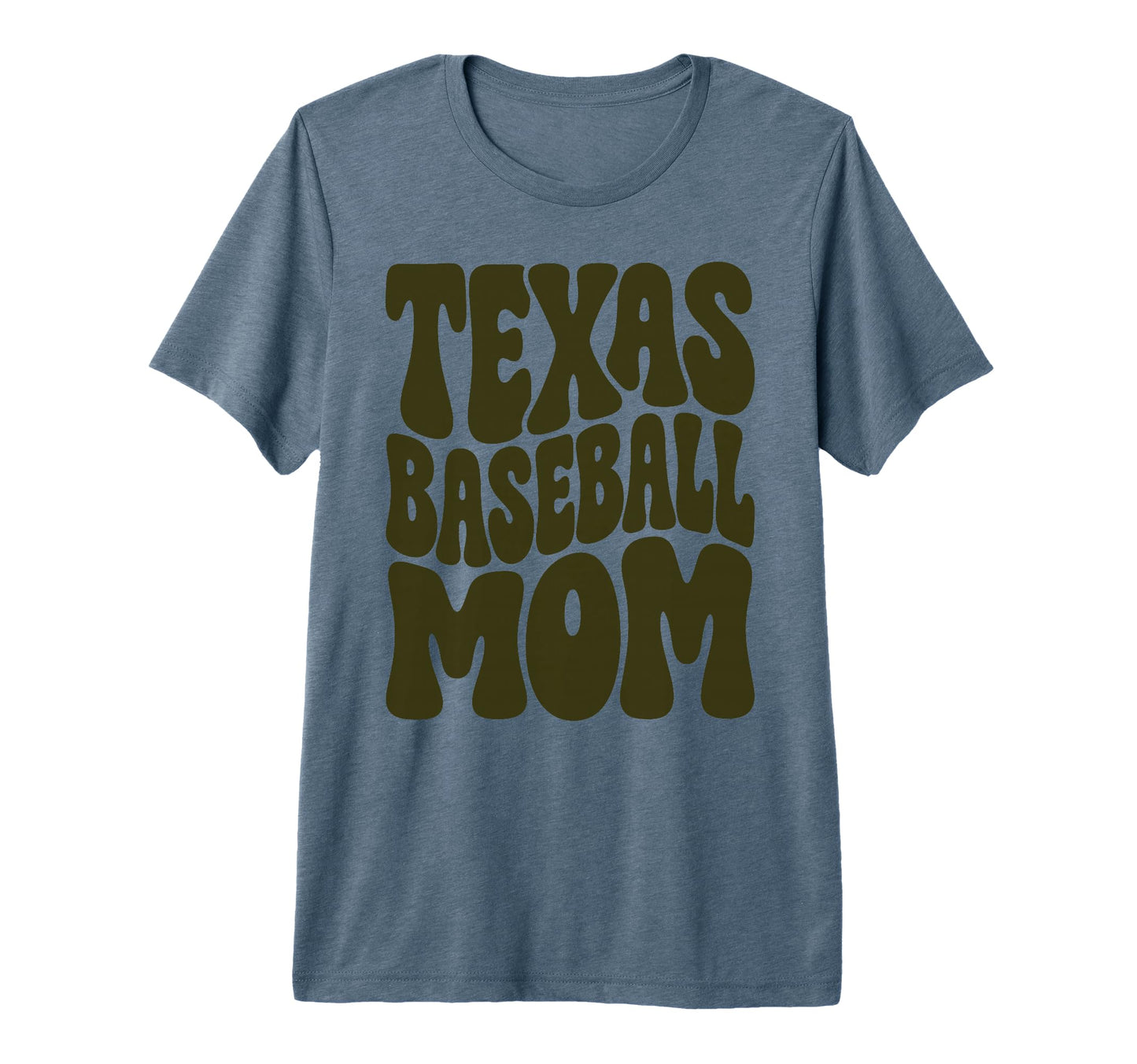 Minimalist Olive Texas Baseball Mom T-Shirt - Casual Everyday Wear Unisex - T-Shirt, Sweatshirt, Hoodie
