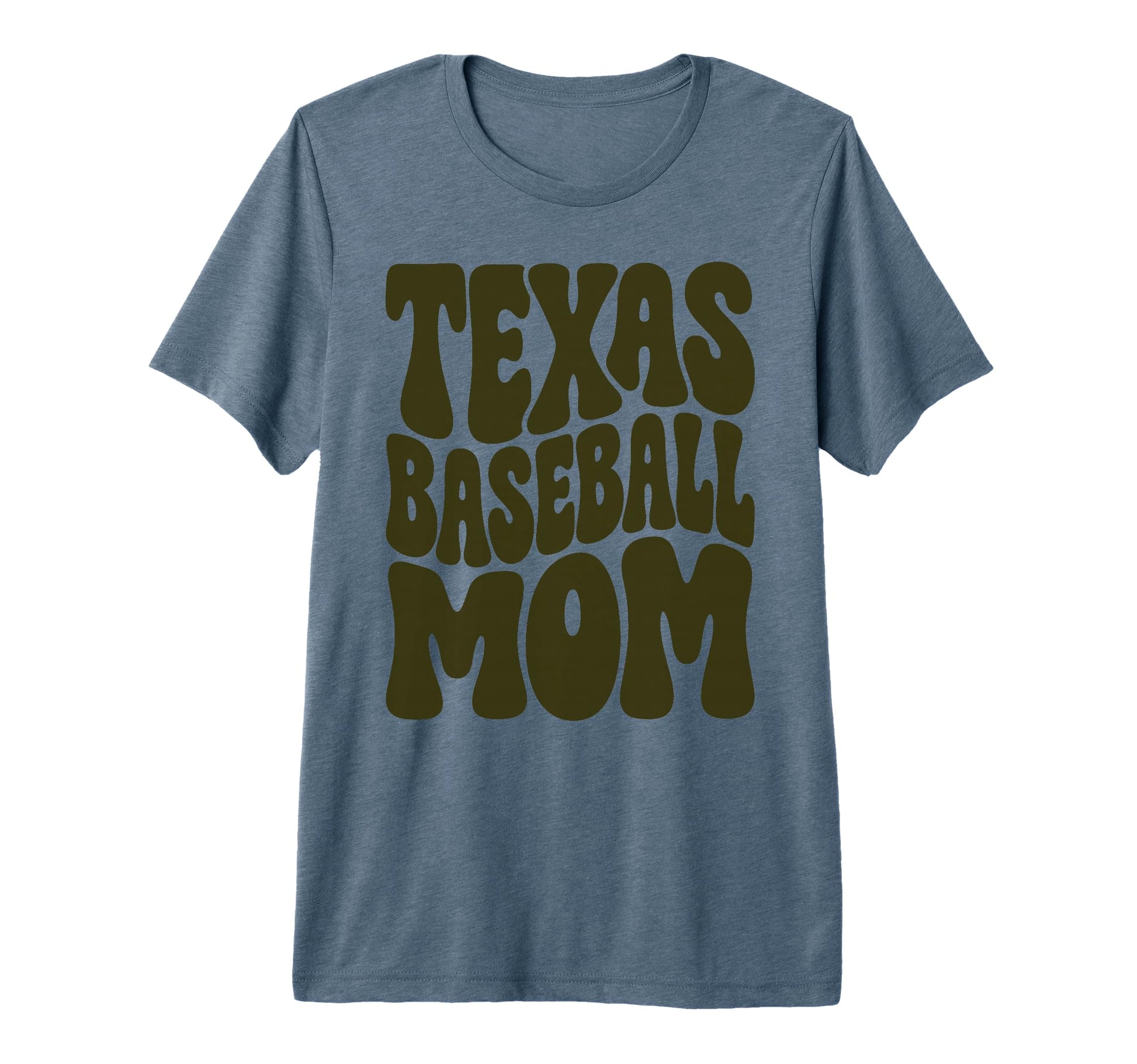 Minimalist Olive Texas Baseball Mom T-Shirt - Casual Everyday Wear Unisex - T-Shirt, Sweatshirt, Hoodie