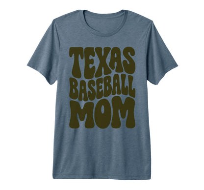 Minimalist Olive Texas Baseball Mom T-Shirt - Casual Everyday Wear Unisex - T-Shirt, Sweatshirt, Hoodie