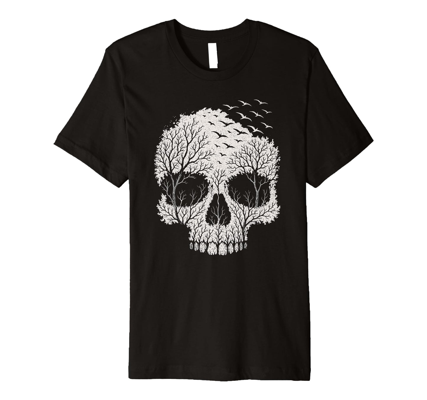 Skull Forest Nature Gothic Grunge T-Shirt - Custom Art Print Men Women - T-Shirt, Sweatshirt, Hoodie