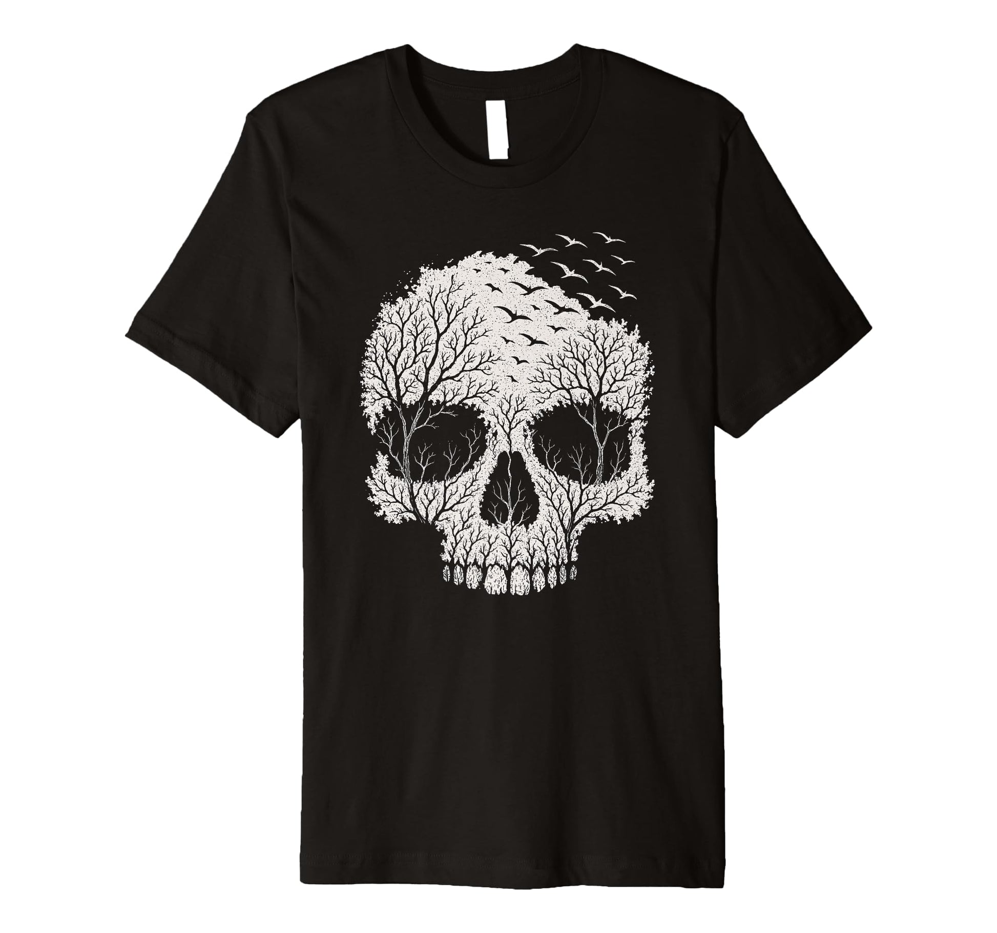 Skull Forest Nature Gothic Grunge T-Shirt - Custom Art Print Men Women - T-Shirt, Sweatshirt, Hoodie