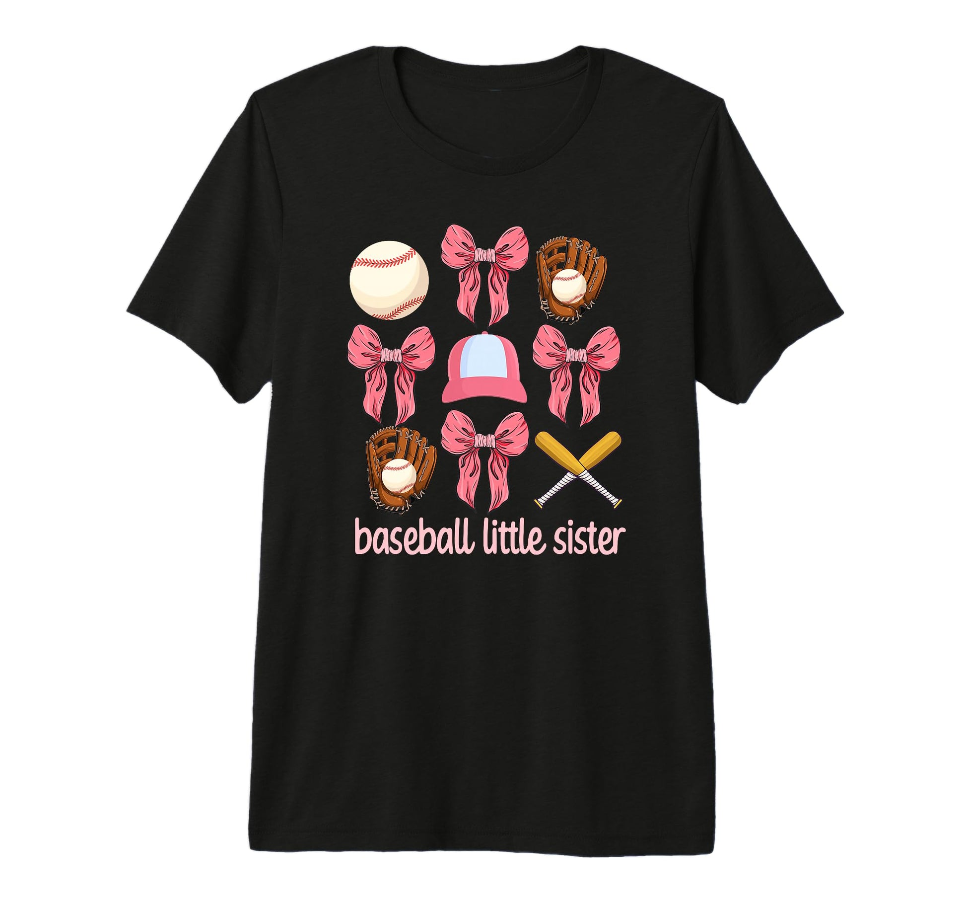 Baseball Little Sister Baseball Player T-Shirt - Unique Graphic Unisex - T-Shirt, Sweatshirt, Hoodie