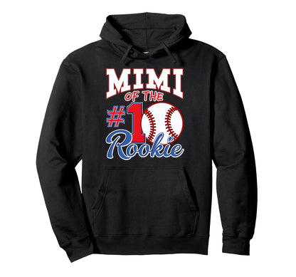 Grandma Mimi Number 1 Rookie Baseball Hoodie - Aesthetic Graphic Men Women - T-Shirt, Sweatshirt, Hoodie