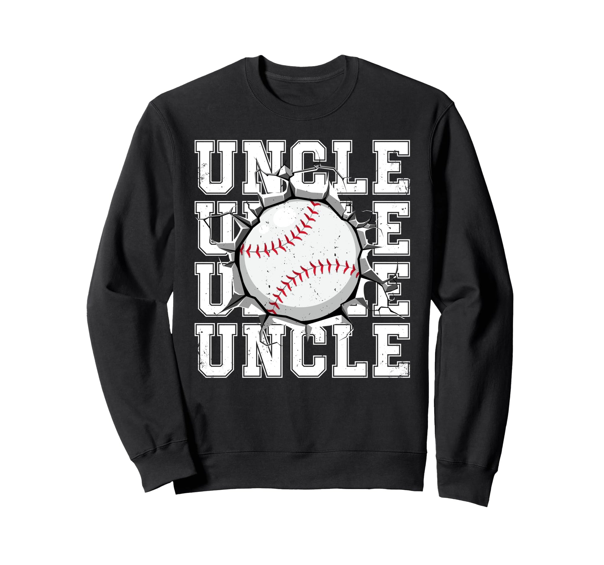 Baseball Uncle Cracked Wall Sweatshirt - Streetwear Style for Adults - T-Shirt, Sweatshirt, Hoodie