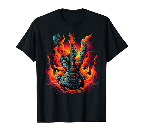 Rock Guitar Neck Rock Roll Guitar T-Shirt - Aesthetic Graphic Unisex - T-Shirt, Sweatshirt, Hoodie