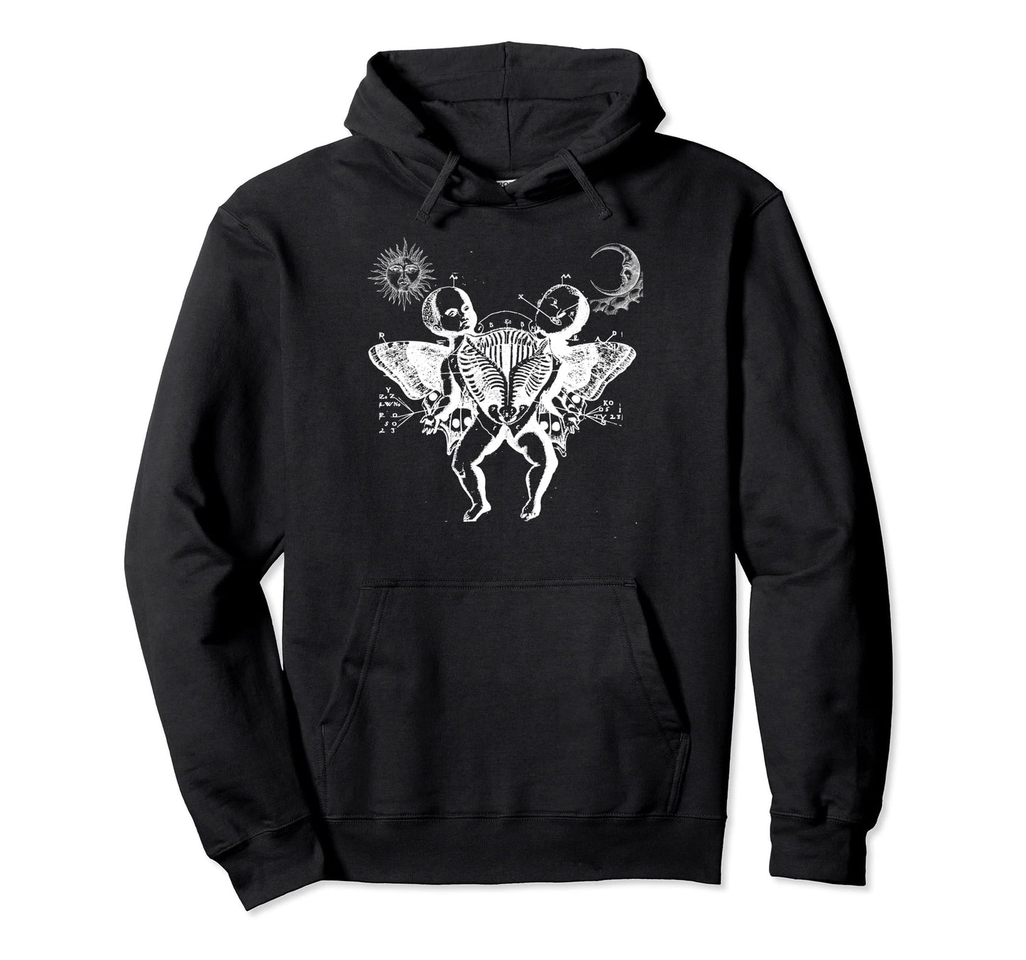 Siamese Twins Butterfly Wings Gothic 90S Hoodie - Aesthetic Graphic Unisex - T-Shirt, Sweatshirt, Hoodie