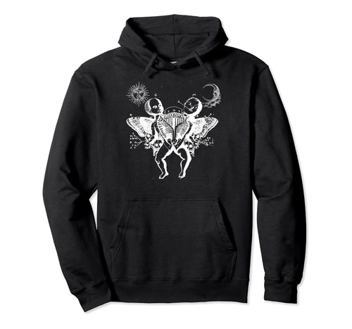 Siamese Twins Butterfly Wings Gothic 90S Hoodie - Aesthetic Graphic Unisex - T-Shirt, Sweatshirt, Hoodie