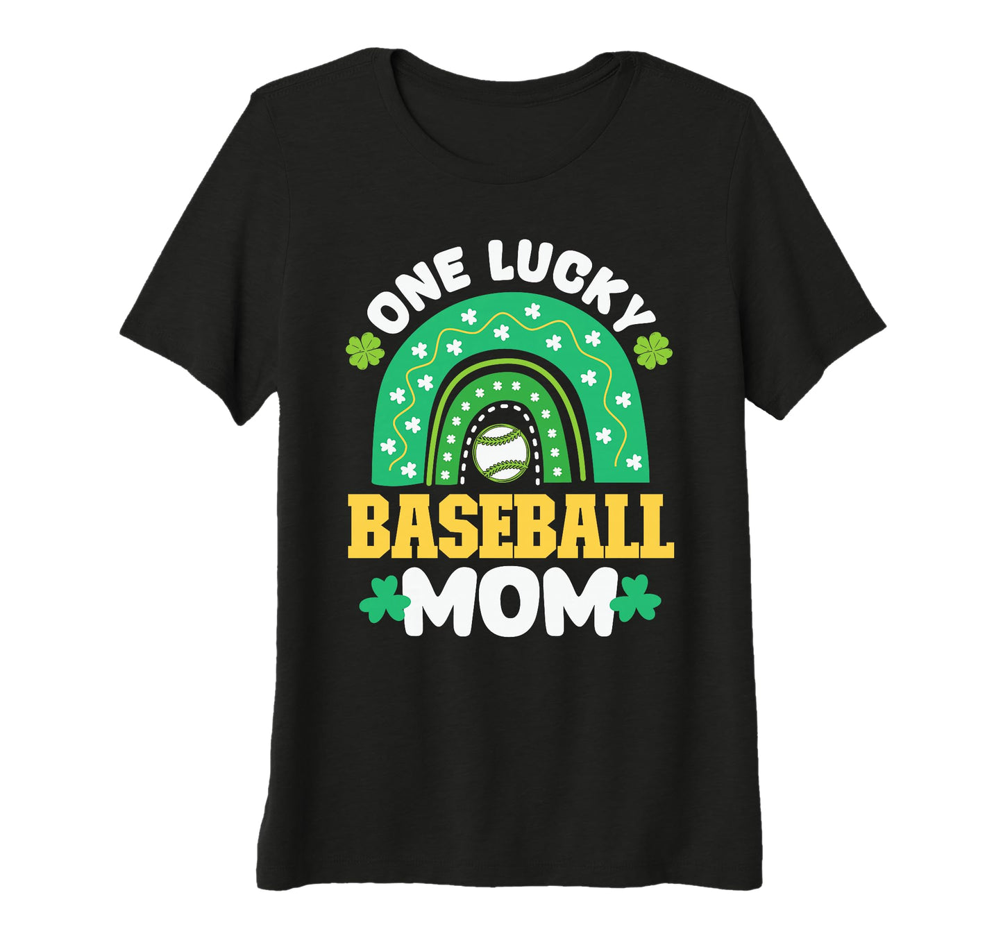 Womens One Lucky Baseball Mom St T-Shirt - Custom Art Print Unisex - T-Shirt, Sweatshirt, Hoodie