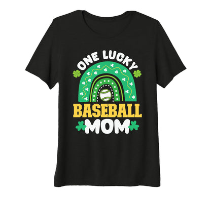 Womens One Lucky Baseball Mom St T-Shirt - Custom Art Print Unisex - T-Shirt, Sweatshirt, Hoodie