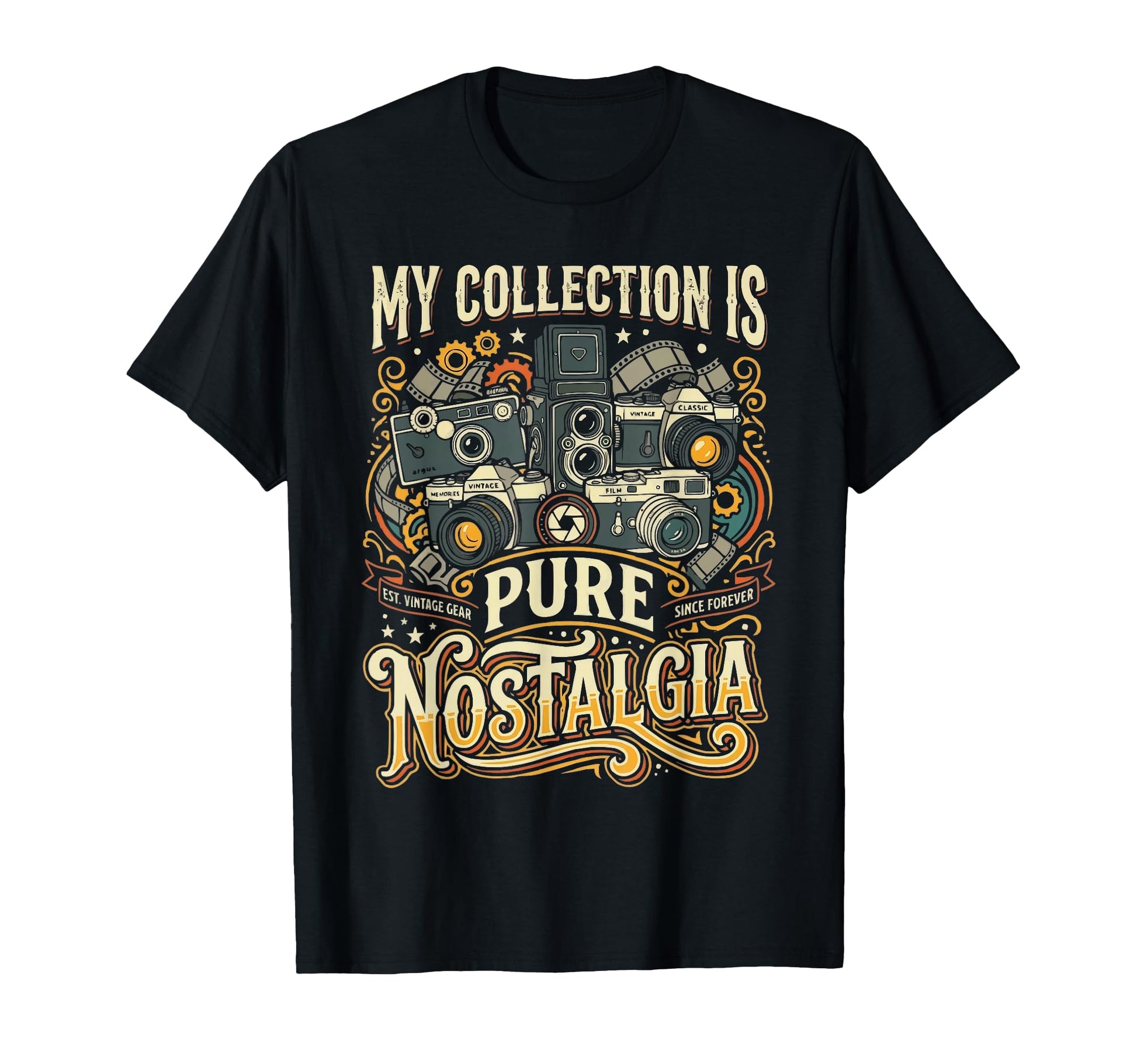 Camera Collector Photography Photographer T-Shirt - Novelty Apparel Unisex - T-Shirt, Sweatshirt, Hoodie