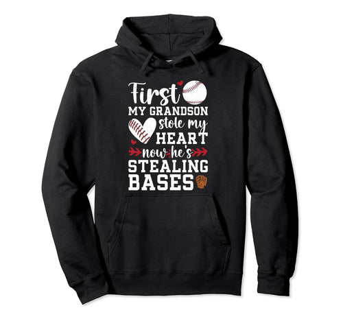 Hes Stealing Bases Baseball Gigi Hoodie - Novelty Apparel for Adults - T-Shirt, Sweatshirt, Hoodie