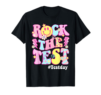 Rock Test Day Teacher Testing Day T-Shirt - Minimalist Print Men Women - T-Shirt, Sweatshirt, Hoodie