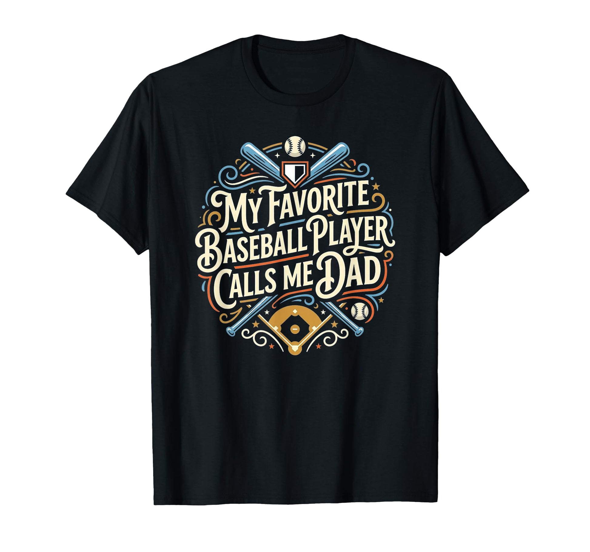 Funny Baseball Dad My Favorite Player T-Shirt - Aesthetic Graphic Unisex - T-Shirt, Sweatshirt, Hoodie