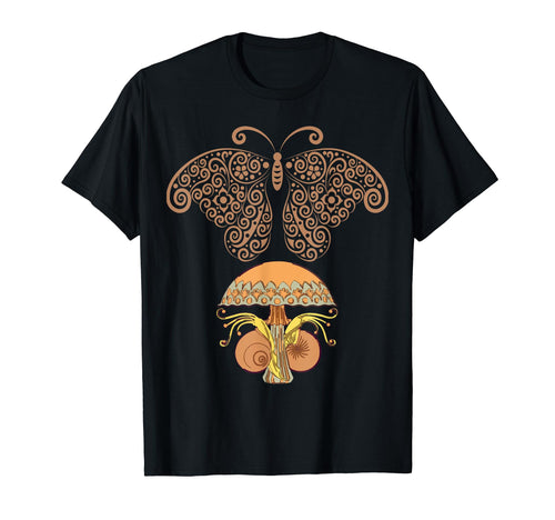 Brown Butterfly Tattoo Fairycore Dark T-Shirt - Graphic Print Men Women - T-Shirt, Sweatshirt, Hoodie