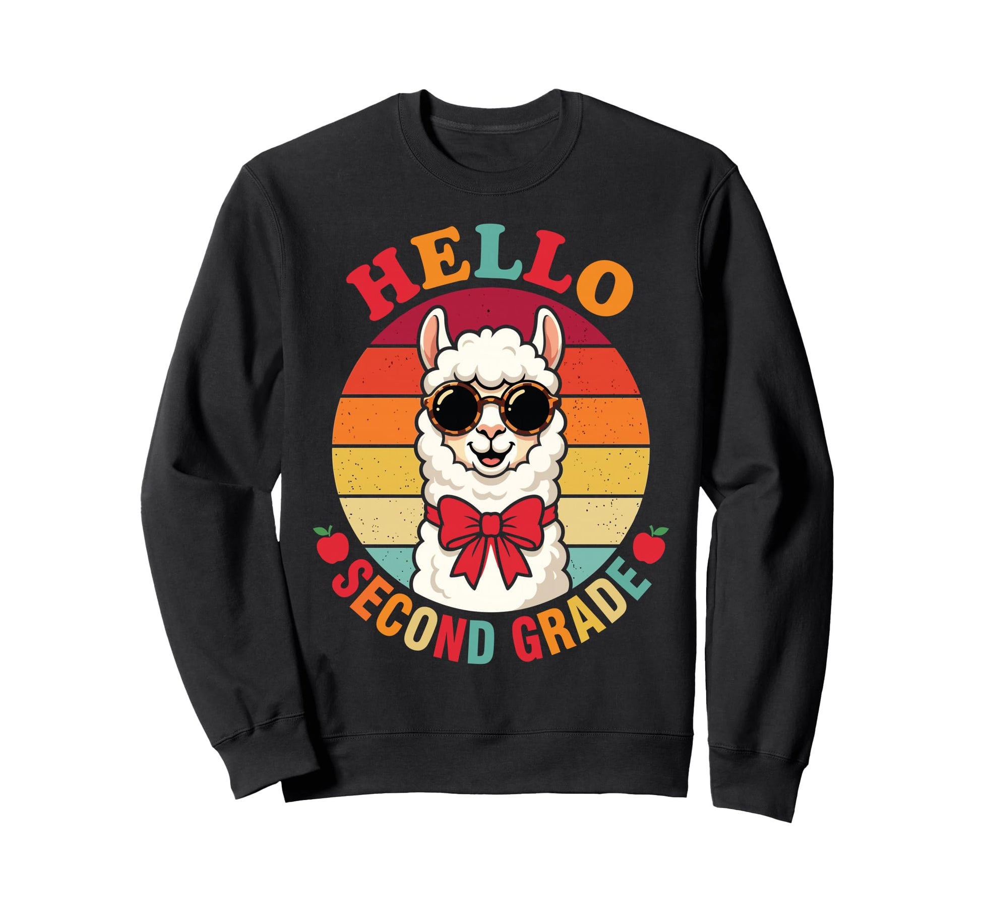 Llama Back To School Rainbow Sweatshirt - Streetwear Style Men Women - T-Shirt, Sweatshirt, Hoodie