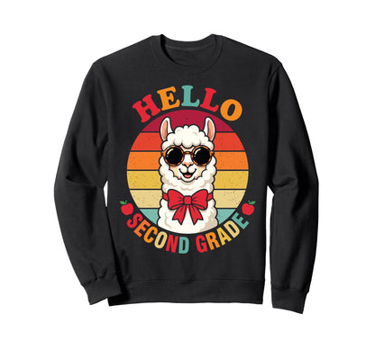 Llama Back To School Rainbow Sweatshirt - Streetwear Style Men Women - T-Shirt, Sweatshirt, Hoodie