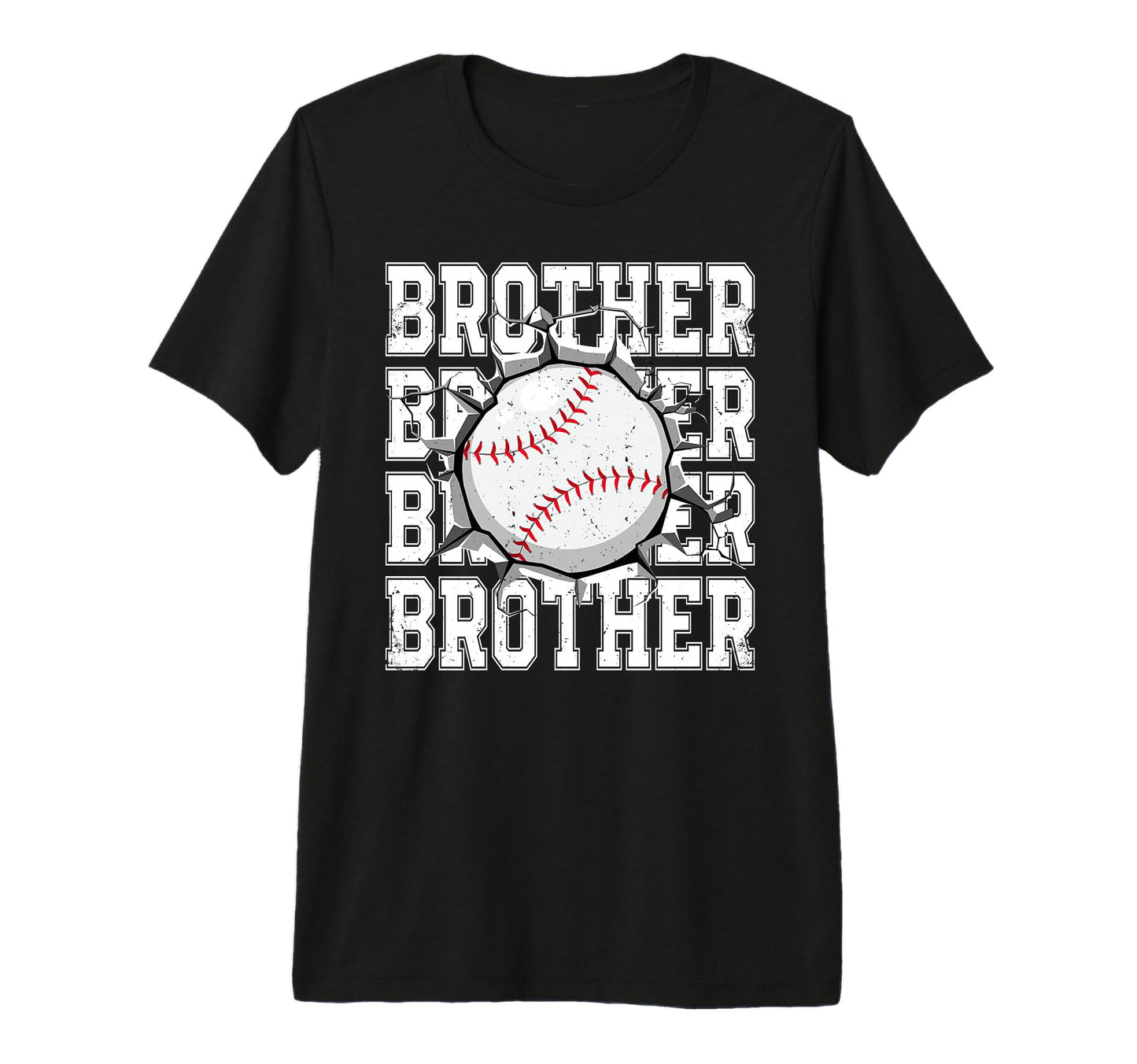 Baseball Brother Cracked Wall Family T-Shirt - Casual Everyday Wear Unisex - T-Shirt, Sweatshirt, Hoodie