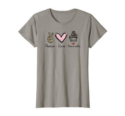 Womens Peace Love Nonnalife Leopard T-Shirt - Minimalist Print Unisex - T-Shirt, Sweatshirt, Hoodie