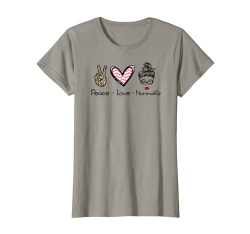 Womens Peace Love Nonnalife Leopard T-Shirt - Minimalist Print Unisex - T-Shirt, Sweatshirt, Hoodie