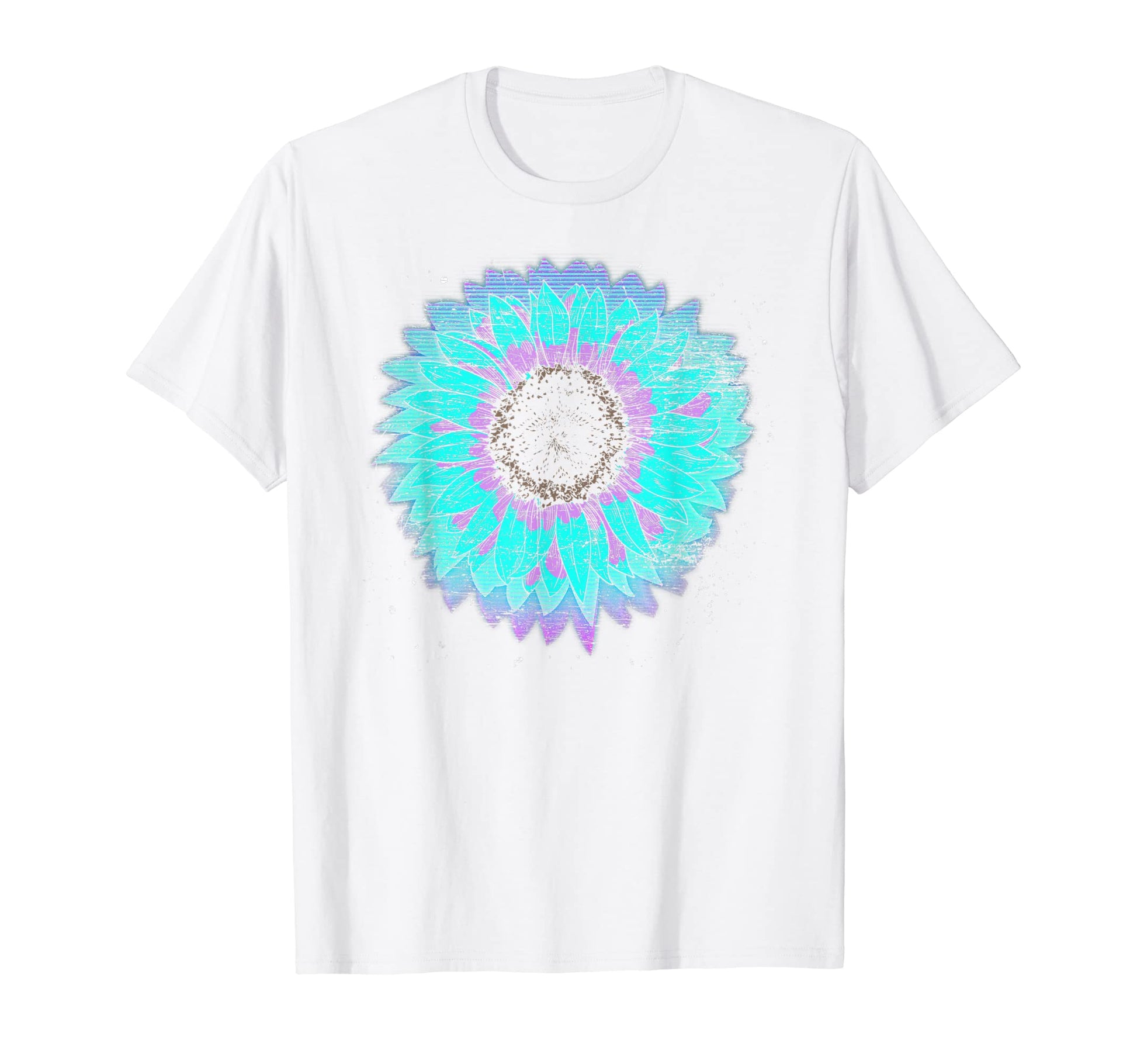Flower Synthwave 80S Hippie Vaporwave T-Shirt - Unique Graphic Unisex - T-Shirt, Sweatshirt, Hoodie