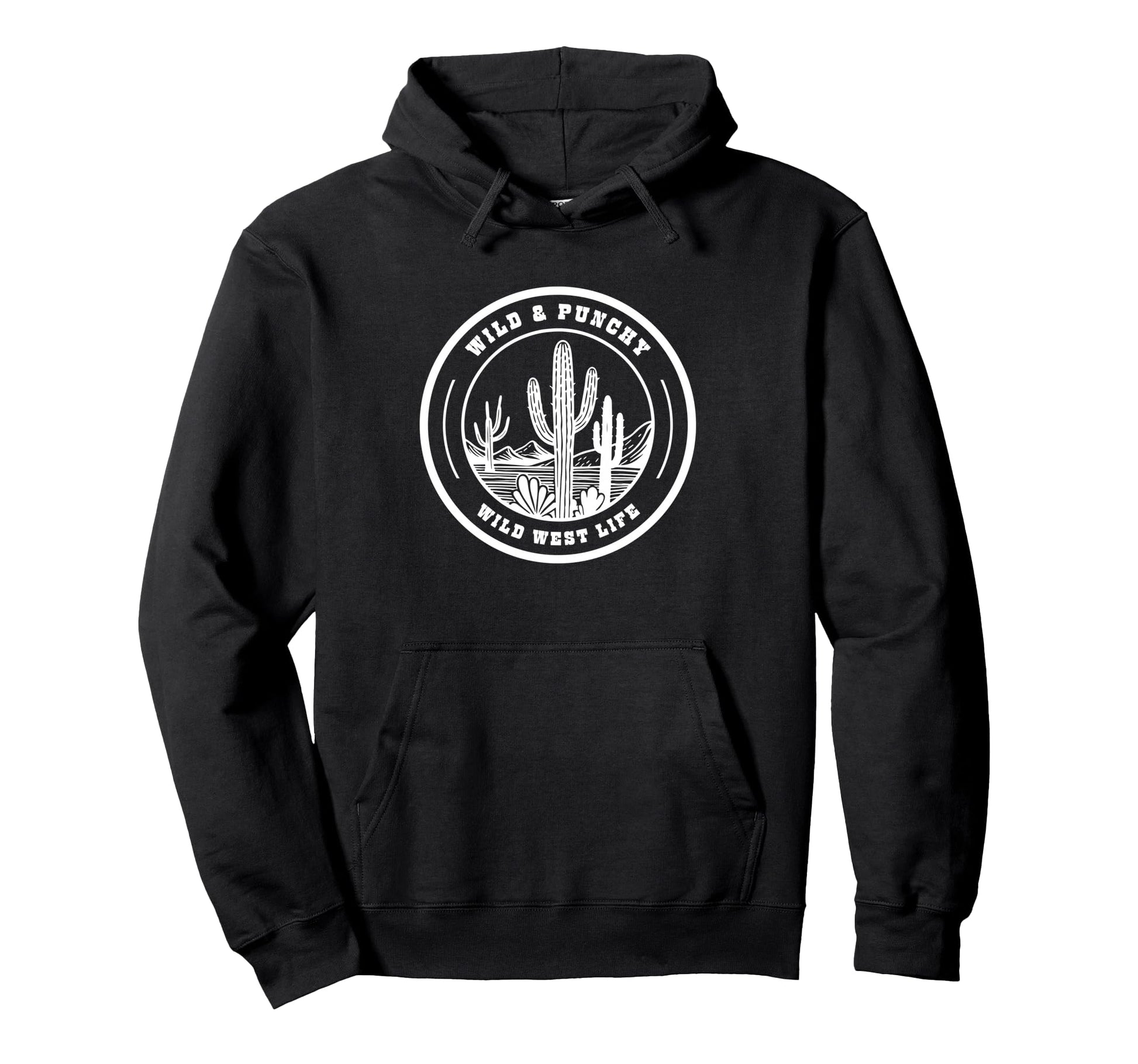 Western Boho Chic Flowers Cactus Fun Hoodie - Fun Novelty Design for Adults - T-Shirt, Sweatshirt, Hoodie