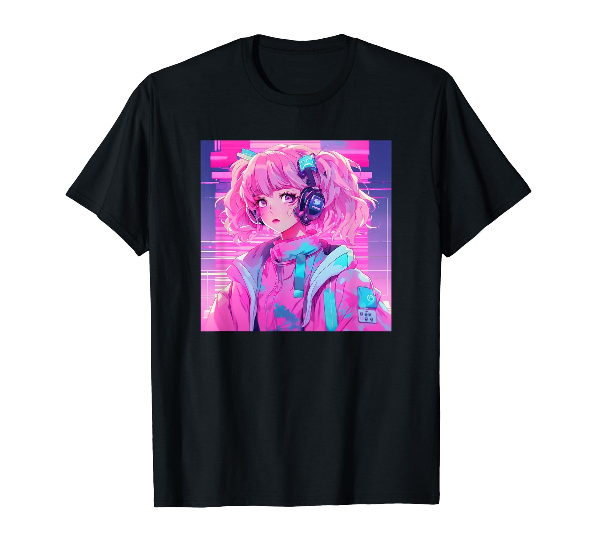 Anime Gamer Music Vaporwave T-Shirt - Aesthetic Graphic for Adults - T-Shirt, Sweatshirt, Hoodie