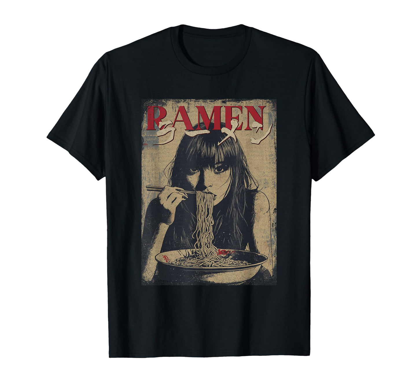 Cyberpunk Ramen Y2K Manga Anime T-Shirt - Fun Novelty Design Unisex - T-Shirt, Sweatshirt, Hoodie