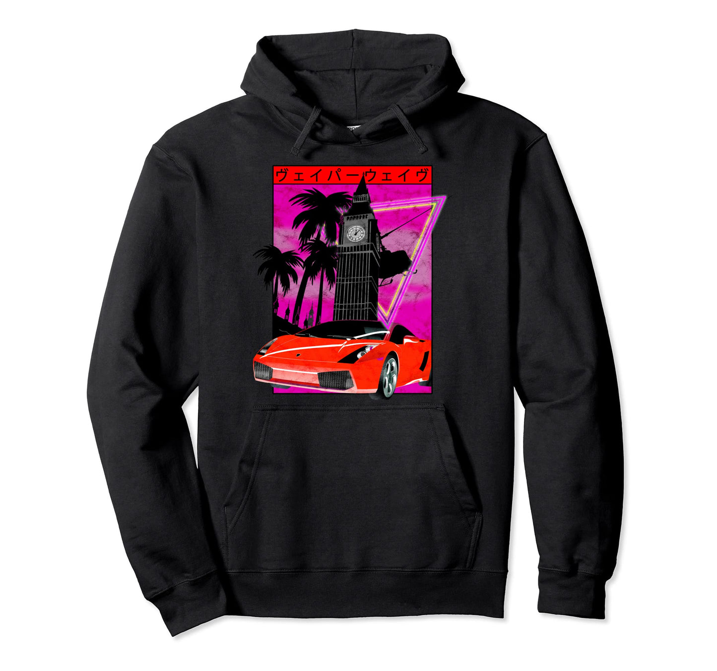 Vaporwave Aesthetic Car Purple Hoodie - Casual Everyday Wear Men Women - T-Shirt, Sweatshirt, Hoodie