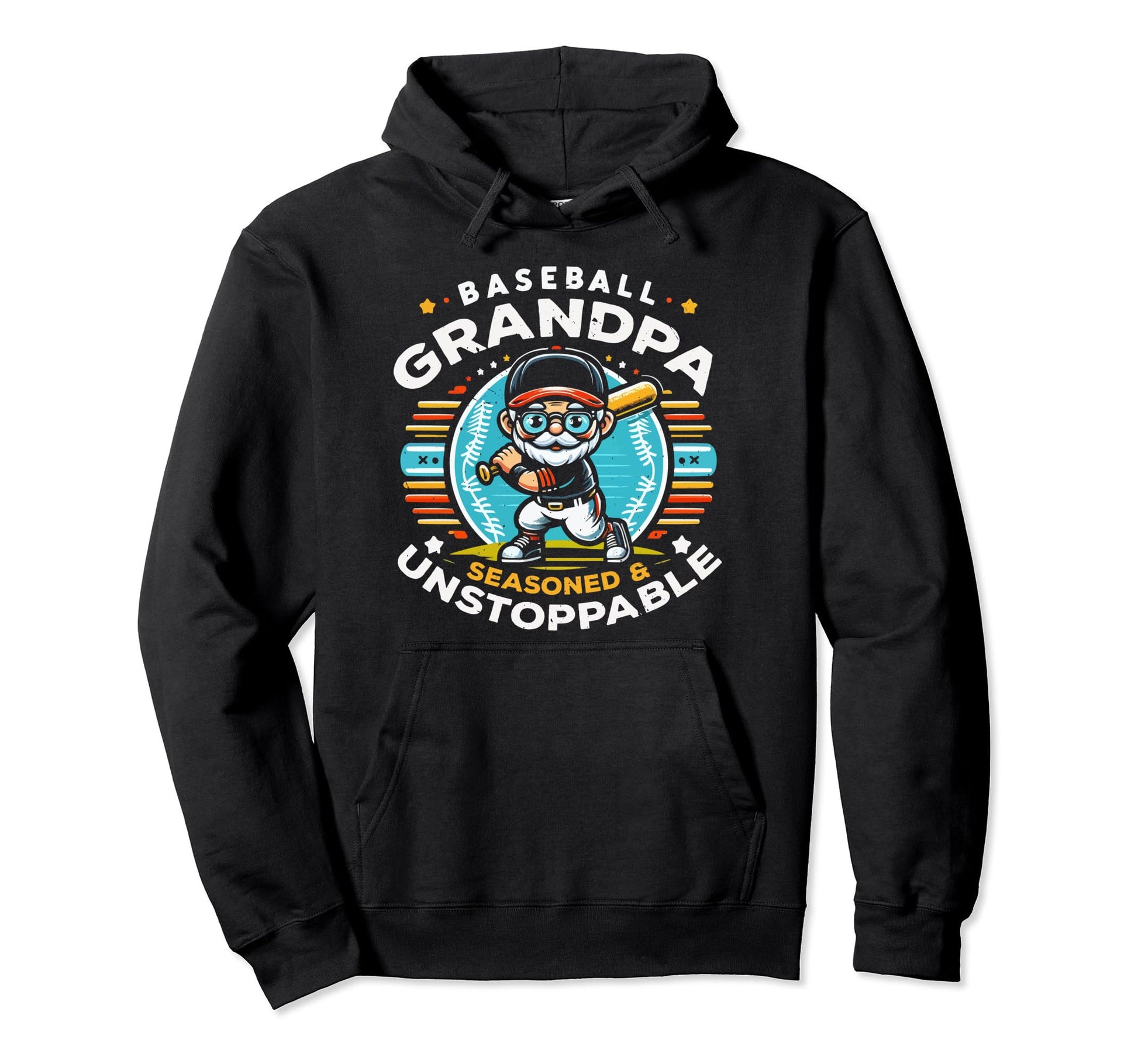 Baseball Grandpa Grandfather Gramps Hoodie - Graphic Print for Adults - T-Shirt, Sweatshirt, Hoodie