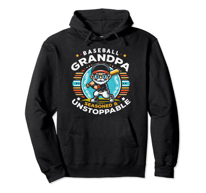 Baseball Grandpa Grandfather Gramps Hoodie - Graphic Print for Adults - T-Shirt, Sweatshirt, Hoodie
