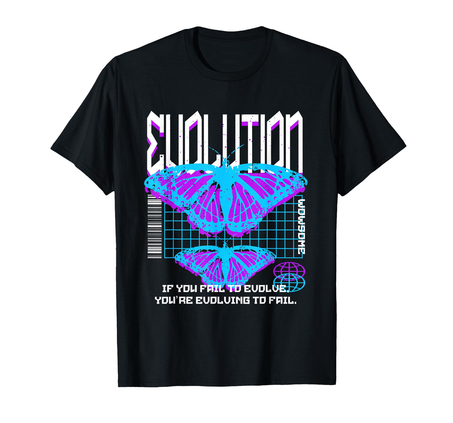 Evolution Vaporwave Aesthetic Monarch T-Shirt - Trendy Graphic for Adults - T-Shirt, Sweatshirt, Hoodie