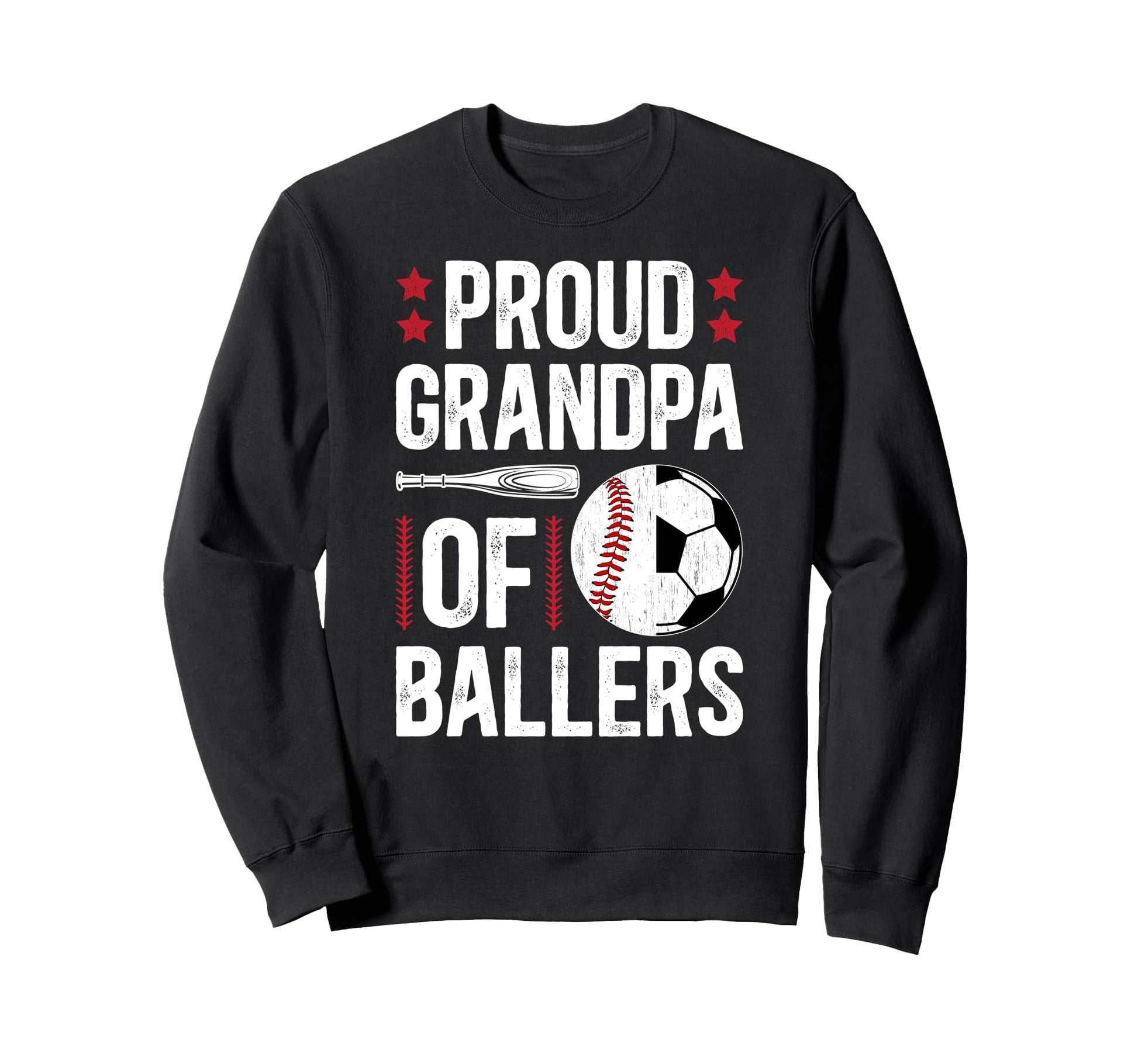 Proud Grandpa Ballers Baseball Sweatshirt - Aesthetic Graphic Unisex - T-Shirt, Sweatshirt, Hoodie