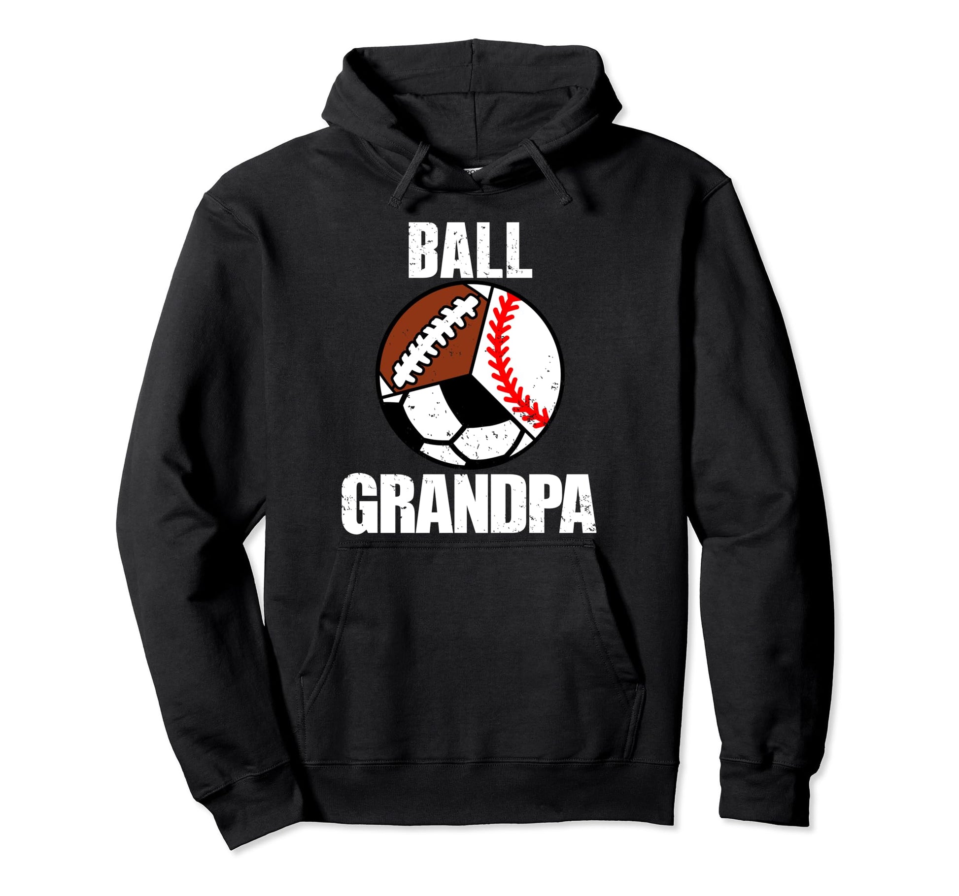Ball Grandpa Funny Baseball Soccer Hoodie - Aesthetic Graphic Men Women - T-Shirt, Sweatshirt, Hoodie