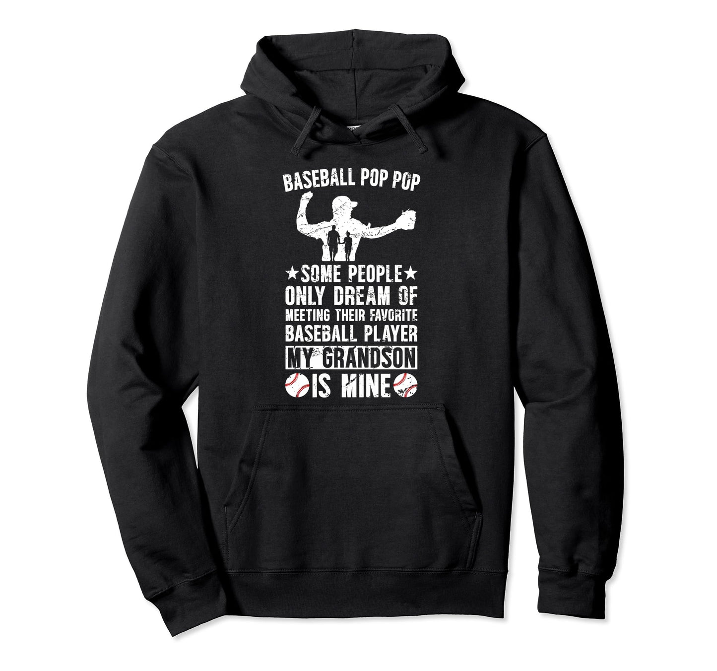 Favorite Baseball Player Pop Pop Hoodie - Unique Graphic Men Women - T-Shirt, Sweatshirt, Hoodie